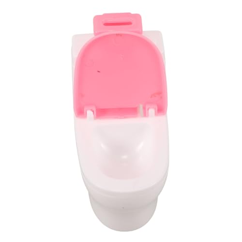 BCOATH Realistischer Puppenhaus Toilette mit Toilettenpapierhalter Miniatur Badezimmer Zubehör für Lernspielzeug Geschenk von BCOATH