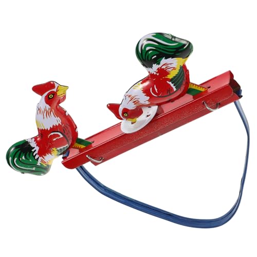 BCOATH Retro Metall Hahn aus Robustem Eisen Detailgetreuer Witziger Krähenruf Hahn als Nostalgisches Sammlerobjekt und Dekoratives Vintage Hühnerspielzeug Geschenk von BCOATH