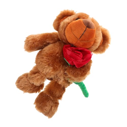 BCOATH Romantischer Plüschbär mit Rosen Valentinstag Kuscheltier für Freundin Mutter Geburtstag Weiches Stofftier Dekoratives Sammlerobjekt für Besondere Anlässe von BCOATH