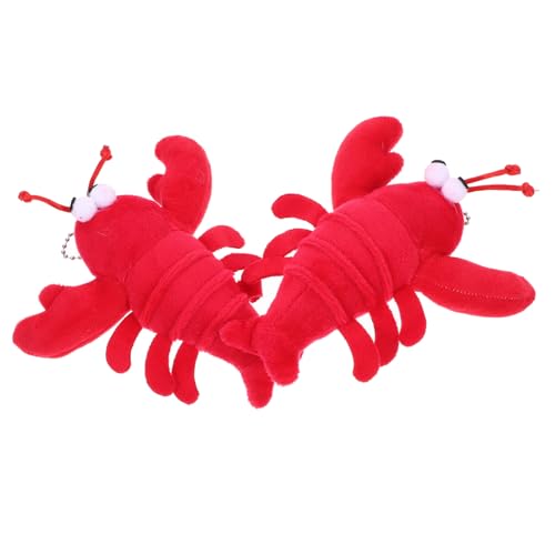 BCOATH Rotes Plüschtier Krabben anhänger Kuschelweiches Crayfish Cartoon Dekoration für Taschen Schlüsselbund Auto Party Schmuck von BCOATH