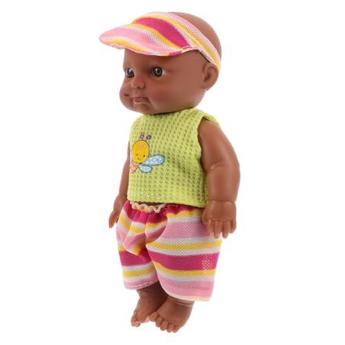 BCOATH Schwarze Mini Babypuppen aus Vinyl Lebensechte Puppen für Kleinkinder Tragbar und Detailgetreu Ausstellen BCOATH Schwarze Mini Babypuppen aus Vinyl Lebensechte Puppen für Kleinkinder Tragbar und Detailgetreu Ausstellen von BCOATH