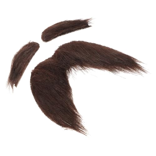 BCOATH Selbstklebender Falscher Bart mit Augenbrauen Old Man Kostüm Zubehör Langlebige Halloween Cosplay Requisiten für Herren Bequem und Sicher Haftend für Party und Festival von BCOATH