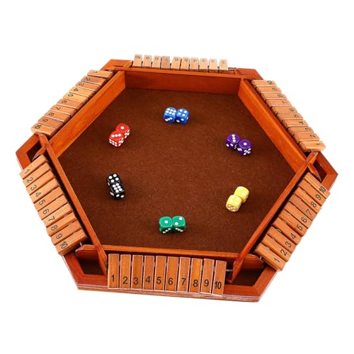 BCOATH Shut The Box Würfelspiel Seitiges Holzbrett Brettspiel für Familie und Party Tragbares Interaktives Tischspiel mit Langlebiger Verarbeitung für Zuhause und Gesellige Runden BCOATH Shut The Box Würfelspiel Seitiges Holzbrett Brettspiel für Familie und Party Tragbares Interaktives Tischspiel mit Langlebiger Verarbeitung für Zuhause und Gesellige Runden von BCOATH