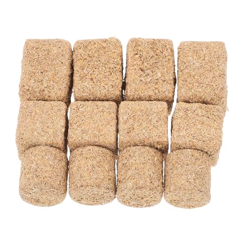 BCOATH Herbst-Stil Mini Heu Ornament Szene Ballen 12 Stück Stapelbar Heu Ballen Modell Gefälschte Mini Heu Für Hof Garten von BCOATH