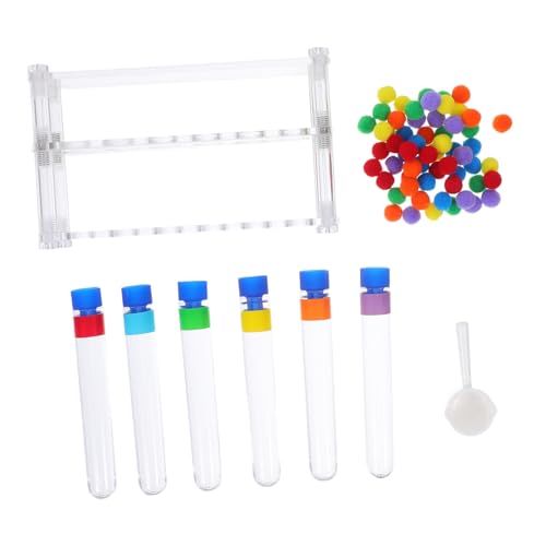 BCOATH Stem Lernspielzeug Farbige Sortier Zählspielzeuge mit Stabilem Testrohrständer Montessori Wissenschaftliches Experimentier von Mathefähigkeiten und Sensorischer Entwicklung von BCOATH