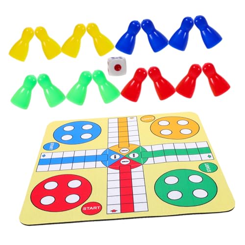 BCOATH Tisch Flugzeug Schachspiel Faltbares Ludo Spielbrett mit Mauspad Logisches Denkspielzeug Leicht Langlebig und Handlich für Reise und Alltag von BCOATH