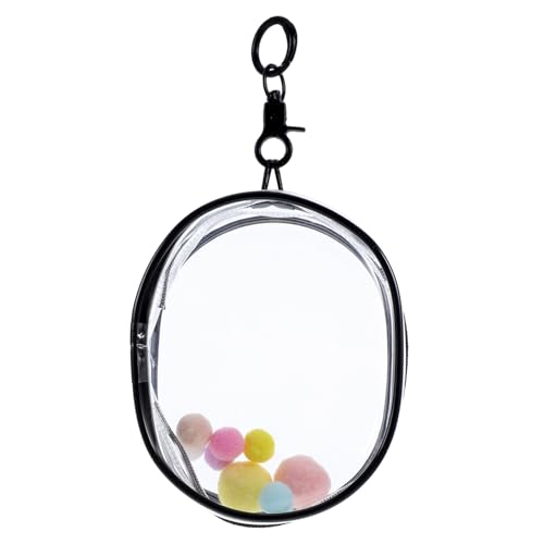BCOATH Transparente Anzeigebeutel Für Puppen Und Mini -Figuren Clear PVC -speicherorganisator Mit Schlüsselbeutel Transparenter Anzeigebeutel Für Organisation Und Anzeige von BCOATH