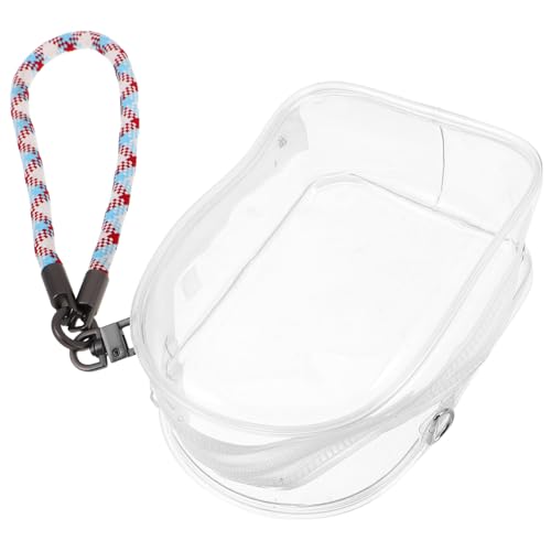 BCOATH Transparente Puppen-transporttasche mit Reißverschluss PVC Sammel Aufbewahrungsbeutel Leichter Organizer für Figuren Schlüssel und Handy Tragbar mit Farbigem Gewebtem Trageband BCOATH Transparente Puppen-transporttasche mit Reißverschluss PVC Sammel Aufbewahrungsbeutel Leichter Organizer für Figuren Schlüssel und Handy Tragbar mit Farbigem Gewebtem Trageband von BCOATH