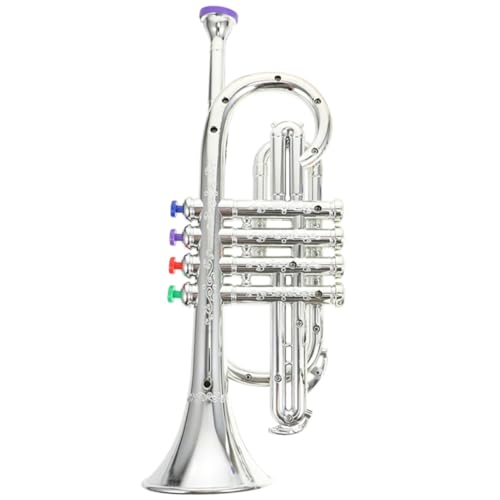 BCOATH Trompete aus Robustem Kunststoff Realistische Simulation Kleines Tragbares Musikinstrument für Kleinkinder zur Musikalischen Früherziehung und Kreativen Entwicklung BCOATH Trompete aus Robustem Kunststoff Realistische Simulation Kleines Tragbares Musikinstrument für Kleinkinder zur Musikalischen Früherziehung und Kreativen Entwicklung von BCOATH