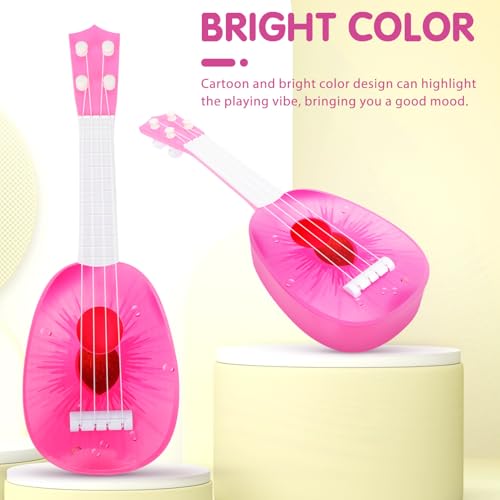 BCOATH Ukulele Gitarre Kunststoff Musikinstrument Modell für Anfänger Jungen Mädchen Geburtstagsgeschenk Lernspielzeug Robust Realistisch von BCOATH