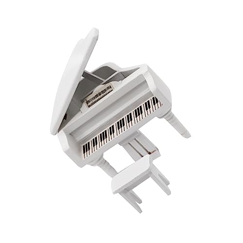 BCOATH Weiß Detailgetreues Grand Piano Mini Möbel Accessoire Dekoratives Instrument für Wohnzimmer Regal Tisch Geschenkidee für Familie und Sammler BCOATH Weiß Detailgetreues Grand Piano Mini Möbel Accessoire Dekoratives Instrument für Wohnzimmer Regal Tisch Geschenkidee für Familie und Sammler von BCOATH