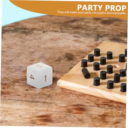 BCOATH Weißer Kristallwürfel Spielwürfel Mehrseitiger Würfel für Brettspiele und Lernspiele Leicht Tragbar Für Indoor Outdoor Party und Mathematische Spiele von BCOATH