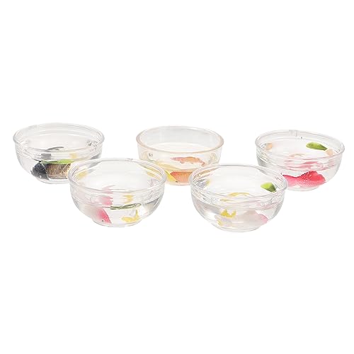 BCOATH 5 Stück Mini-Aquarium Realistische Simulation Aquarium- Für Zuhause Miniatur-Aquarium-Ornamente Zufällige Farbe von BCOATH