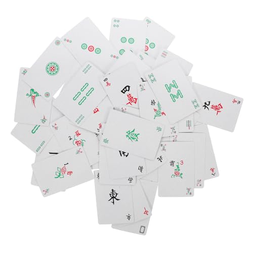 BCOATH wasserdichte Plastik Mahjong Spielkarten Mini Outdoor Reise Kartenspiel mit Langlebigem Kunststoff Robust für Familie Bar und Büro Unterhaltung BCOATH wasserdichte Plastik Mahjong Spielkarten Mini Outdoor Reise Kartenspiel mit Langlebigem Kunststoff Robust für Familie Bar und Büro Unterhaltung von BCOATH