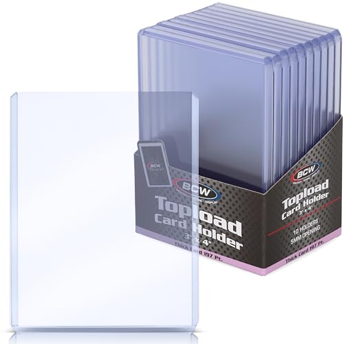 (10) BCW Topload Card Holder - 3" x 4" Thick Cards 197 Pt. Super Dicke Karten von BCW