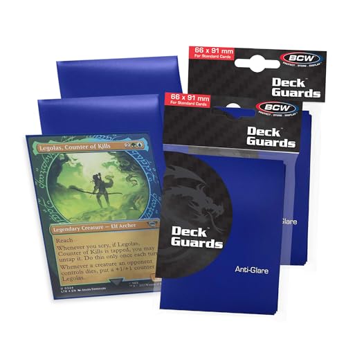 100 Premium Green Double Matte Deck Guard Sleeve Protectors for Gaming Cards like Magic The Gathering MTG, Pokemon, YU-GI-OH!, & More. by BCW von BCW