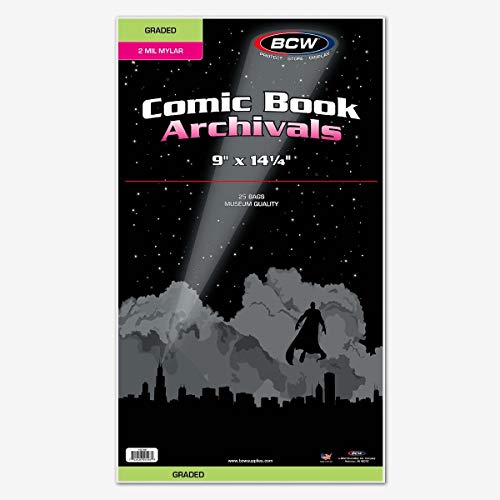25 BCW Graded Mylar Comic Book Bags - Lasts Indefinitely by BCW von BCW