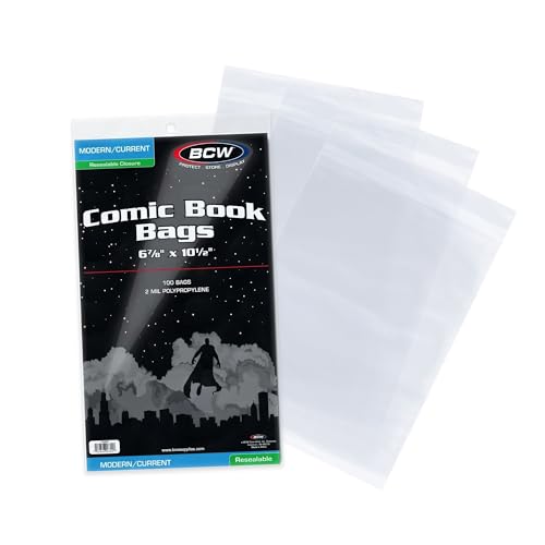 BCW Resealable Current Comic Book Bags (100 Tüten) von BCW