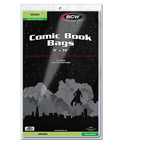 BCW Wiederverschließbarer Beutel für abgestufte Comics – 9 x 14 cm von BCW