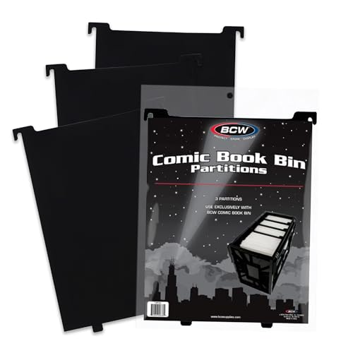 BCW kurz Comic Buch Bin Partitionen – Schwarz BCW kurz Comic Buch Bin Partitionen – Schwarz von BCW