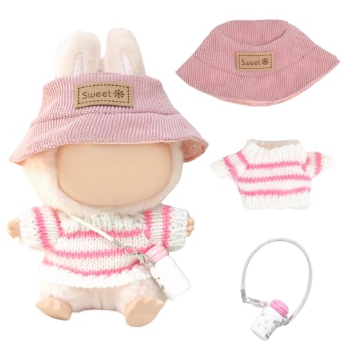 17cm Outfit for Labubu, Bekleidung für Labubu Plüsch, Kuscheltier Kleidung Outfit nur Bekleidungs Zubehör für Labubu Plush, Plush Pullover Hoodie Bekleidung DIY Kinder Geschenke von BCYSNR