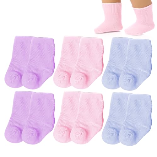 6 Paar Baby Socken,Puppensocken,Süße Bunte Socken für 46 cm Puppen,Bunte Puppensocken,Passend für 18-Zoll-Puppen,3 Farben 6 Paar Baby Socken,Puppensocken,Süße Bunte Socken für 46 cm Puppen,Bunte Puppensocken,Passend für 18-Zoll-Puppen,3 Farben von BCYSNR