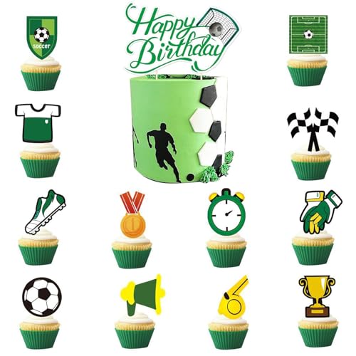 13 Stück Tortendeko Fussball, Fussball Kuchen Deko, Tortenaufleger Fussball, Reich, Interessant Und Vielfältig in Der Vielfalt Fußball Tortendeko, Für Geburtstagsfeiern, Partyfeiern 13 Stück Tortendeko Fussball, Fussball Kuchen Deko, Tortenaufleger Fussball, Reich, Interessant Und Vielfältig in Der Vielfalt Fußball Tortendeko, Für Geburtstagsfeiern, Partyfeiern von BDBFPAN