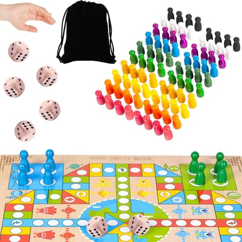 80 Stück Spielfiguren Für Brettspiele, 25 X12mm Spielfiguren, 5 Würfel Spielfiguren Holz Für Brettspiele Holzpuppen Spielfiguren Würfel Set EIN Brettspiel Geeignet Für Jungen Und Mädchen Zu Spielen 80 Stück Spielfiguren Für Brettspiele, 25 X12mm Spielfiguren, 5 Würfel Spielfiguren Holz Für Brettspiele Holzpuppen Spielfiguren Würfel Set EIN Brettspiel Geeignet Für Jungen Und Mädchen Zu Spielen von BDBFPAN