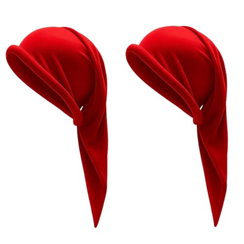 BDBFPAN 2 Stück Rote Lustige Kopfbedeckung Für Gruppenkostüm, Zwergenmütze, Partyhut Kinder, Perfekt Für Karneval, Halloween, Weihnachten Und Kostümpartys von BDBFPAN
