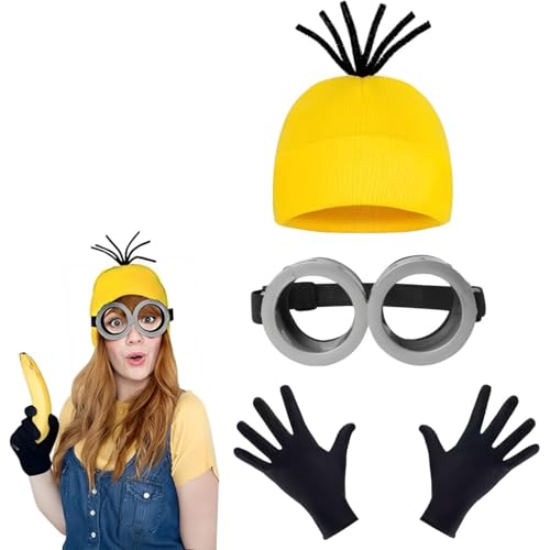 BDBFPAN 3 Stück Kostüm Zubehör, Einzigartige Rollenspiel-Set für Halloween Mütze mit Haaren, Brille und Handschuhe Perfektes Kostüm Karneval Film Kostüm Accessoires für Damen Herren BDBFPAN 3 Stück Kostüm Zubehör, Einzigartige Rollenspiel-Set für Halloween Mütze mit Haaren, Brille und Handschuhe Perfektes Kostüm Karneval Film Kostüm Accessoires für Damen Herren von BDBFPAN