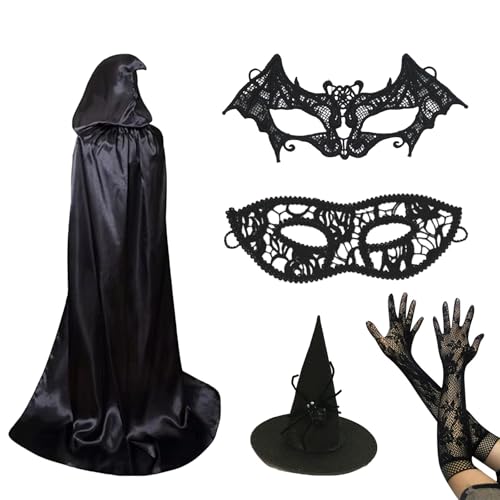 BDBFPAN 5 Stück Hexenkostüm Damen, Halloween Kostüm Damen Hexe, Einzigartig und Voller Geheimnisvoller Atmosphäre Witch Costume Women, für Halloween Kostüme und Feierlichkeiten BDBFPAN 5 Stück Hexenkostüm Damen, Halloween Kostüm Damen Hexe, Einzigartig und Voller Geheimnisvoller Atmosphäre Witch Costume Women, für Halloween Kostüme und Feierlichkeiten von BDBFPAN
