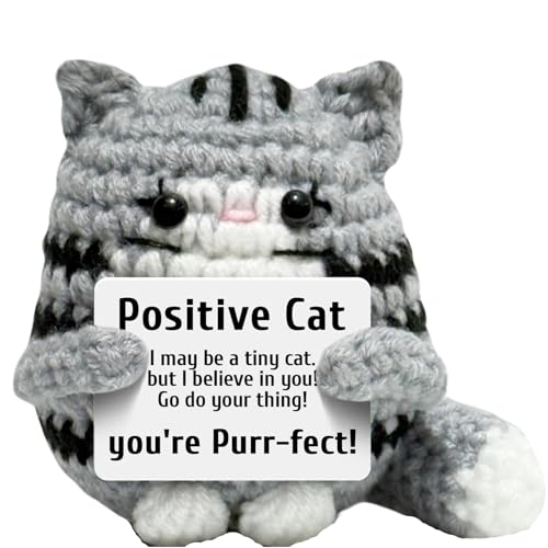 BDBFPAN Emotional Support Kuscheltier, Graue Katze, Kuscheltier Für Emotionale Unterstützung, Begleiter Für Stressige Momente, Tragbare Druckdämpfungsgeräte, Geschenke für besondere Anlässe von BDBFPAN