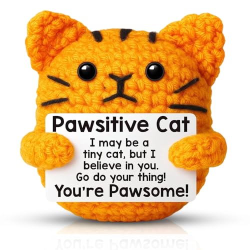 BDBFPAN Emotional Support Kuscheltier, Katze Geschenk,Orange Katze 8 cm, Niedliche Dekoration Für Zuhause Und Unterwegs, Katzenliebhaber von BDBFPAN