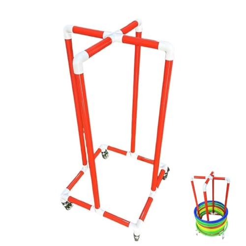BDCPMT Tragbares Hula-Hoop-Aufbewahrungsregal, PVC-Halter for Turnreifen, leichtes PVC-Regal for Turnreifen-Organizer for den Sportunterricht in der Mittelschule(45cm (17 3/4")) von BDCPMT