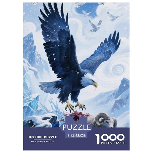 Adler Puzzle 1000 Teile Schwer Lernspiel Impossible Herausforderung Spielzeug Für Erwachsene Kinder 38x26cm von BDKSLBDIP