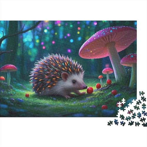 Afrikanischer Pygmee Hedgehog Puzzle 1000-teilige Schwer Puzzle Spielzeug Lernspiel Impossible Herausforderungsspielzeug Für Erwachsene Und Kinder in Bewährter (75x50cm) von BDKSLBDIP