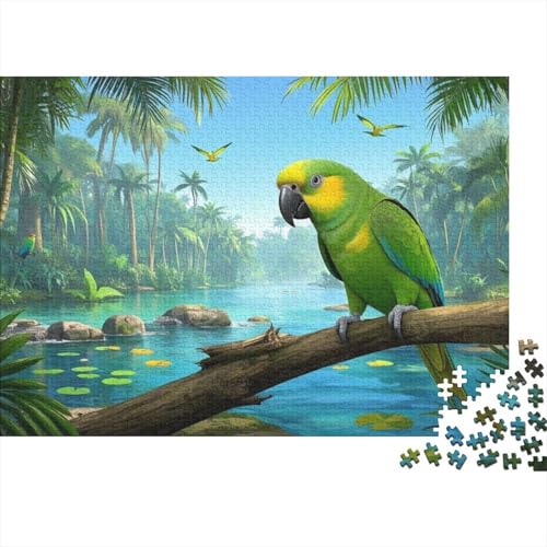 Amazon Papagei Puzzle 1000 Teile Schwer Puzzle Spielzeug Pädagogisches Spiel Impossible Herausforderung Spielzeug Für Erwachsene Und Kinder Ab 14 Jahren (75x50cm) von BDKSLBDIP