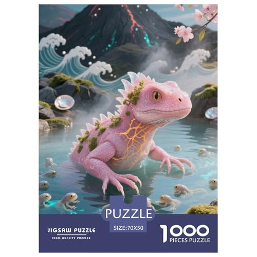 Axolotl Puzzle 1000 Teile Schwer Lernspiel Impossible Herausforderungsspielzeug Für Erwachsene Kinder 70x50cm von BDKSLBDIP