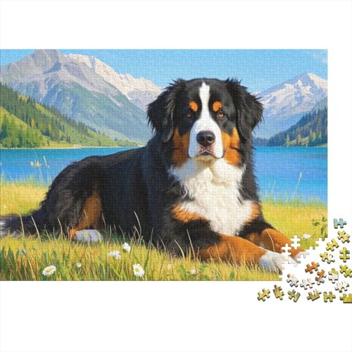 Berner Berghund Puzzles 1000-teilige Schwer Puzzle Spielzeug Lernspiel Impossible Herausforderungsspielzeug Für Erwachsene Kinder (75x50cm) von BDKSLBDIP