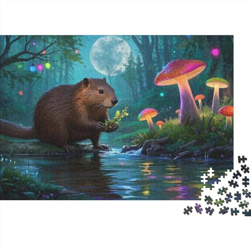 Bieber Puzzle 1000 Teile Schwer Puzzle Spielzeug Lernspiel Impossible Herausforderung Spielzeug Für Erwachsene Kinder (75x50cm) von BDKSLBDIP