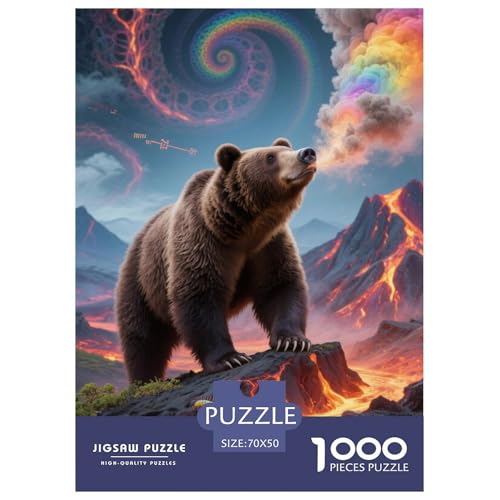 Braun Bär Puzzle 1000 Teile Schwer Lernspiel Impossible Herausforderungsspielzeug Für Erwachsene Kinder Ab 14 Jahren 70x50cm Braun Bär Puzzle 1000 Teile Schwer Lernspiel Impossible Herausforderungsspielzeug Für Erwachsene Kinder Ab 14 Jahren 70x50cm von BDKSLBDIP