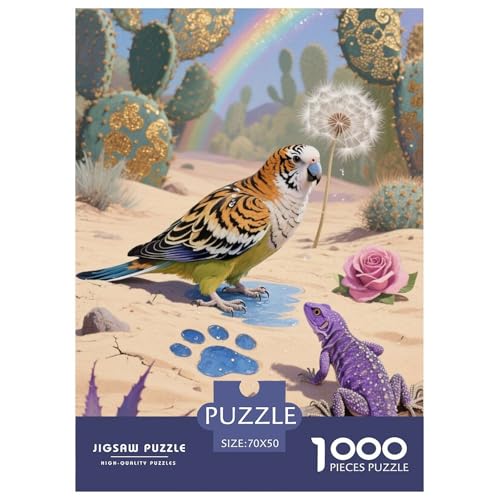 Budgerigar Puzzle 1000 Teile Schwer Lernspiel Impossible Herausforderungsspielzeug Für Erwachsene Kinder 70x50cm von BDKSLBDIP