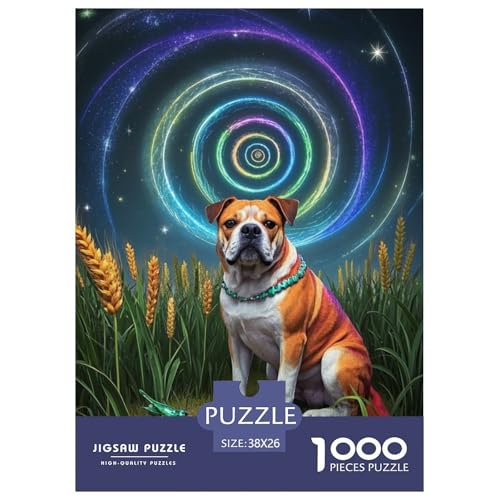 Bulldogs Puzzle 1000 Teile Schwer Lernspiel Impossible Herausforderungsspielzeug Für Erwachsene Kinder Bewährter 38x26cm von BDKSLBDIP