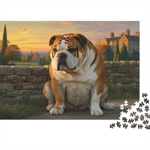 Bulldogs Puzzle 1000-teilige Schwer Puzzle Spielzeug Pädagogisches Spiel Impossible Herausforderungsspielzeug Für Erwachsene Und Kinder in Bewährter (75x50cm) von BDKSLBDIP