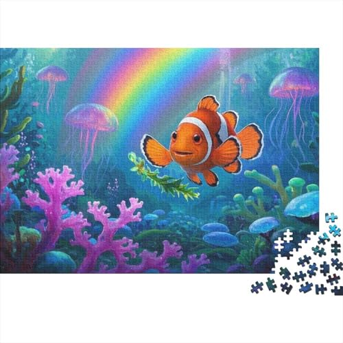 Clownfisch Puzzles 1000 Teile Schwer Puzzle Spielzeug Lernspiel Impossible Herausforderungsspielzeug Für Erwachsene Kinder (75x50cm) von BDKSLBDIP