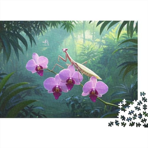 Der Hymenopus Coronatus Puzzles 1000 Teile Schwer Puzzle Spielzeug Lernspiel Impossible Herausforderungsspielzeug Für Erwachsene Und Kinder Ab 14 Jahren (75x50cm) von BDKSLBDIP