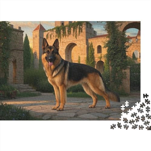 Deutscher Schäfer Puzzle 1000 Teile Schwer Puzzle Spielzeug Lernspiel Impossible Herausforderung Spielzeug Für Erwachsene Und Kinder in Bewährter (75x50cm) von BDKSLBDIP