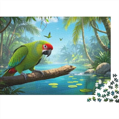 Eclectus Papagei Puzzle 1000 Teile Schwer Puzzle Spielzeug Lernspiel Impossible Herausforderung Spielzeug Für Erwachsene Und Kinder in Bewährter (75x50cm) von BDKSLBDIP