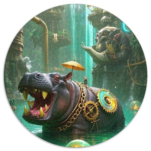 Eidechsenpotamus Puzzle 1000 Teile Schwer Puzzle Spielzeug Pädagogisches Spiel Impossible Herausforderung Spielzeug Für Erwachsene Kinder (67.5x67.5cm) von BDKSLBDIP