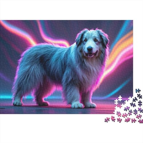 Englischer Sheepdog Puzzle 1000 Teile Schwer Puzzle Spielzeug Lernspiel Impossible Herausforderung Spielzeug Für Erwachsene Und Kinder Ab 12 Jahren (75x50cm) von BDKSLBDIP